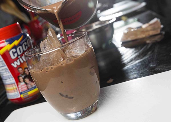 Café helado con chocolate